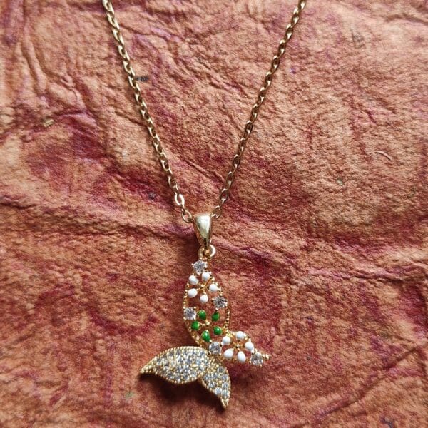 18K Gold Plated Butterfly Pendant Necklace