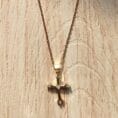 18K Gold Plated Crystal Cross Necklace
