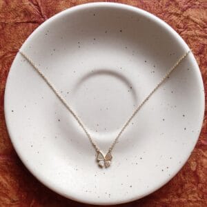 Enamel Bow Necklace