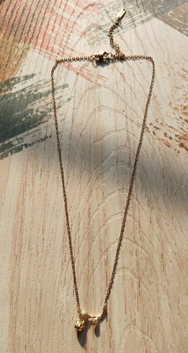 18K Gold Plated Flower Pendant Necklace