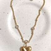 18K Gold Plated Heart Charm Bracelet