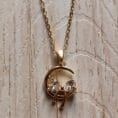 18K Gold Plated Moon Pendant Necklace