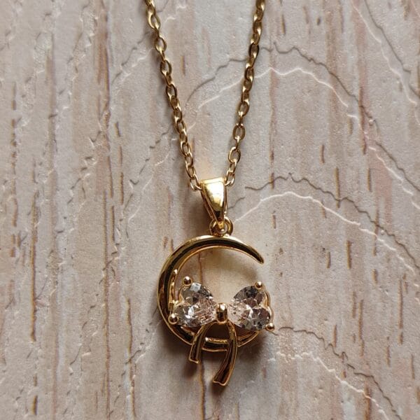 18K Gold Plated Moon Pendant Necklace