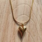 18K Gold Plated Puffy Heart Necklace