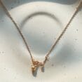 18K Gold Plated Rose Flower Necklace