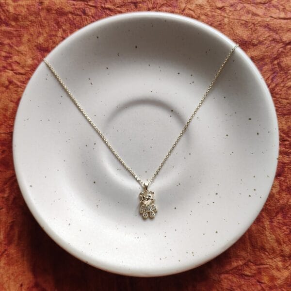18K Gold Plated Teddy Bear Pendant Necklace