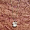 18K Gold Plated White Flower Pendant Necklace