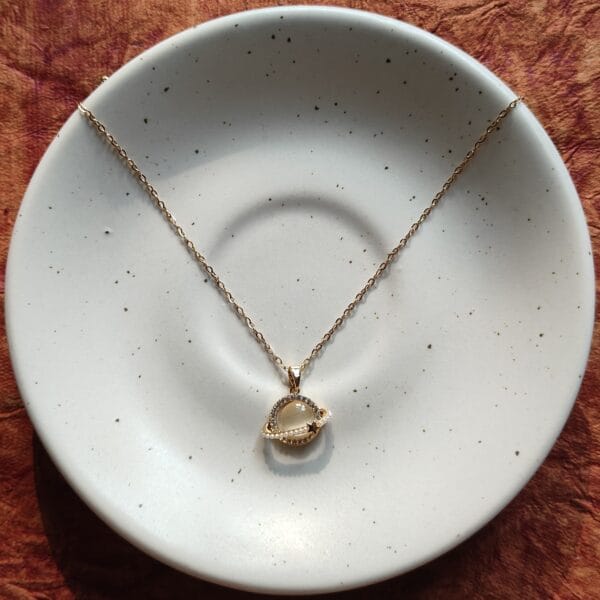 18K gold plated galaxy glow pendant necklace
