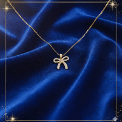 Anti Tarnish Charm Bow Necklace (2)