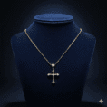 Anti Tarnish Crystal Cross Necklace