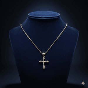 Anti Tarnish Crystal Cross Necklace