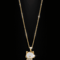 Anti Tarnish Kitty Pendant Necklace (2)