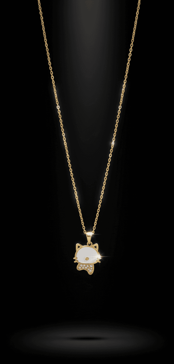 Anti Tarnish Kitty Pendant Necklace (2) Anti Tarnish Kitty Pendant Necklace (2)
