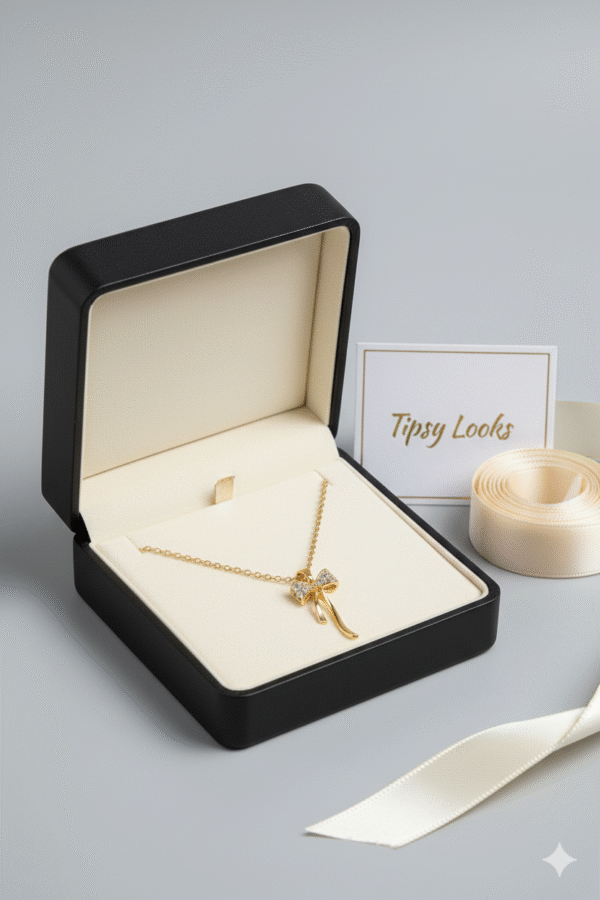 Bow Ribbon Anti Tarnish Necklace