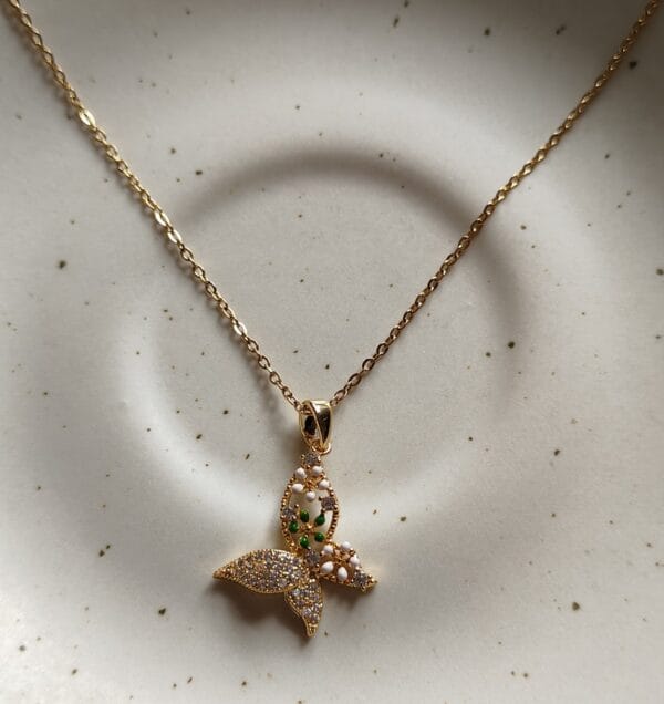 Butterfly Pendant Necklace for Women & Girls