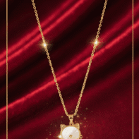 Cute Kitty Pendant Anti Tarnish Necklace (2)