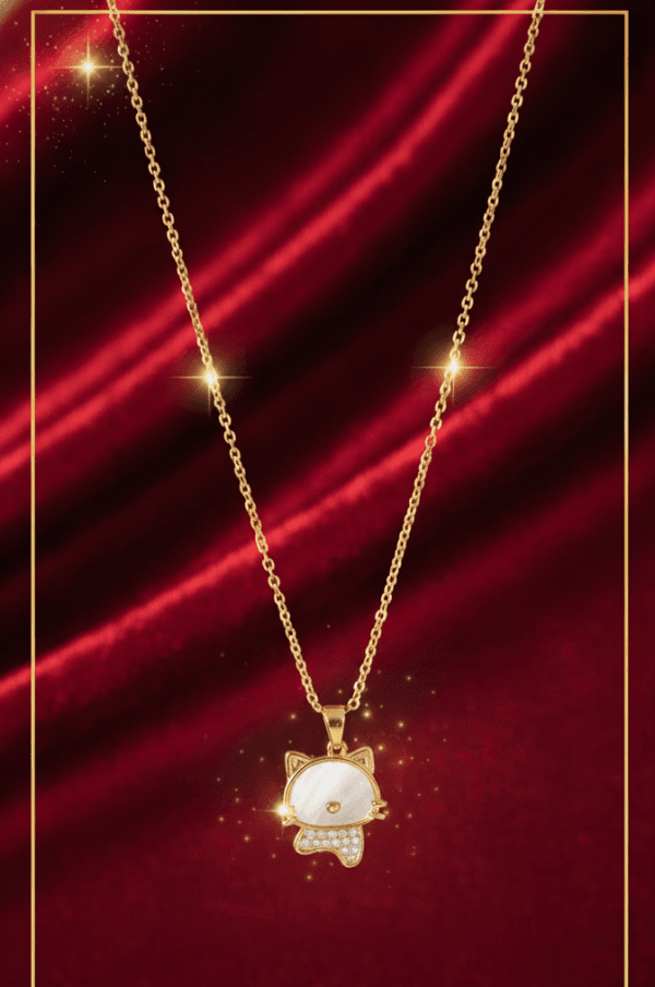 Cute Kitty Pendant Anti Tarnish Necklace (2) Cute Kitty Pendant Anti Tarnish Necklace (2)