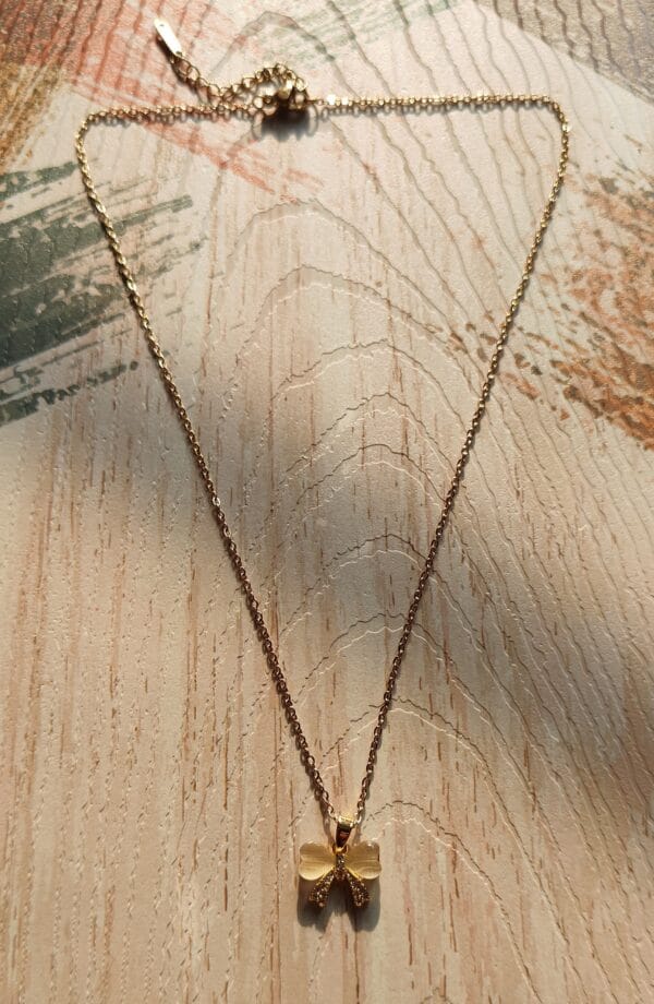 Dainty Crystal Bow Chain for Women & Girls