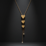 Elegant Anti Tarnish Triple Heart Necklace
