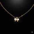 Elegant Bow Pendant Necklace