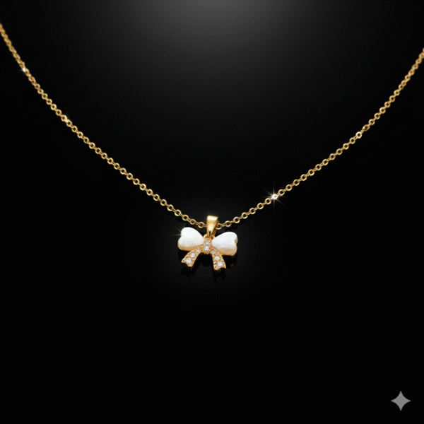 Elegant Bow Pendant Necklace