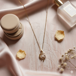 Moon with Bow Pendant Necklace 1 Generated Image October 22 2025 4 31PM 1