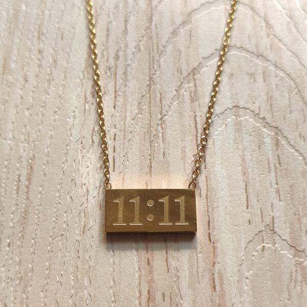 Gold Plated 11 11 Angel Number Necklace