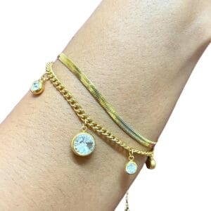 Gold Plated Anti Tarnish Elegant Bracelet for Women