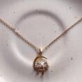 Gold Plated Moon Pendant Necklace