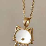 Kitty Pendant Anti Tarnish Necklace