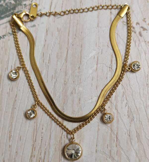 Layer Chain Stone Bracelet for Women Layer Chain Stone Bracelet for Women