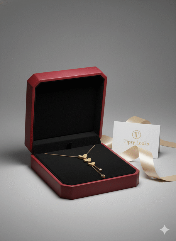 Luxury Anti Tarnish Triple Heart Pendant Necklace