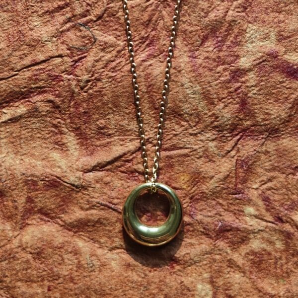 Modern Minimalist Statement Round Necklace