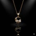 Moon with Bow Anti Tarnish Necklace