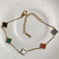 Multi-Colour Clover Bracelet for Women