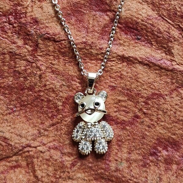 Teddy Bear Pendant Necklace