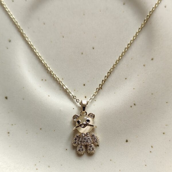 Teddy Bear Pendant Necklace for women and girls