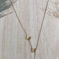 Triple Butterfly Drop Necklace