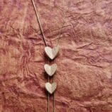 Triple Heart Pendant with Dual Crystal Drops Anti Tarnish Necklace