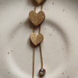 Triple Heart Pendant with Dual Crystal Drops Necklace