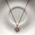 White Stone Heart Pendant Necklace