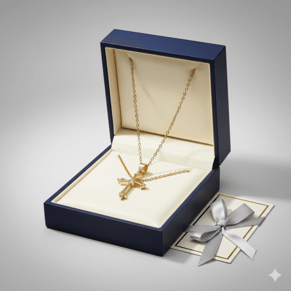 Zirconia Stones Cross Pendant Necklace