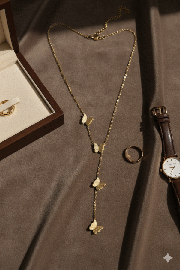 Anti Tarnish Butterfly Pendant Necklace