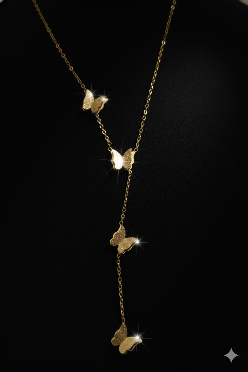 Butterfly Pendant Anti Tarnish Necklace