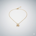Dainty Gold Bow Pendant Necklace