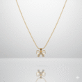 Enamel Bow Pendant Necklace