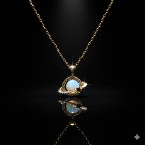 Enamel Galaxy Glow Pendant Necklace