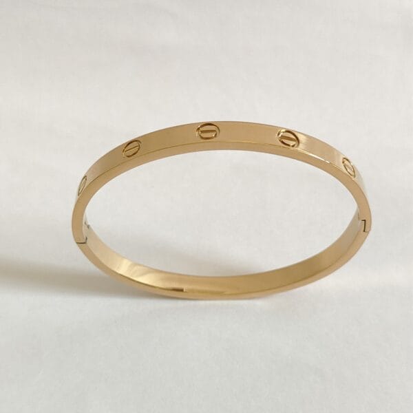 Imperial Screw Motif Bangle - 18K Gold Plated (Anti-Tarnish)