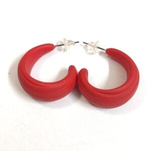 Vibrant soft matte finish chunky hoop earrings for women tipsy looks