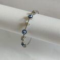 Silver Evil Eye Bracelet - Anti Tarnish | Tipsy Looks